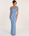 FRANK LYMAN 268254 GARDEN STARLIGHT GOWN SKY BLUE