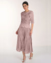 FRANK LYMAN 268520 WOVEN TOP & SKIRT DUSTY ROSE