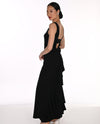 FRANK LYMAN 269001 RUFFLE BACK GOWN BLACK BACK