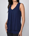 FRANK LYMAN 61175 V-NECK SLEEVELESS TOP royal blue