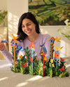 FRESHCUT PAPER 3743 BIRDHOUSE GARDEN