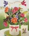 FRESHCUT PAPER 3748 HAPPY BIRTHDAY ENCHANTED GARDEN