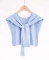 FS40196 PREPPY MOCK SWEATER WRAP light blue