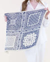 FS41077 PAISLEY CRINKLE SCARF white