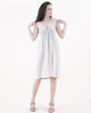 COOL FT85050 TASSEL TRIM RUFFLE HEM DRESS BEIGE