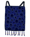 Floral Velvet Beaded Shoulder Bag-VIOLET BLUE