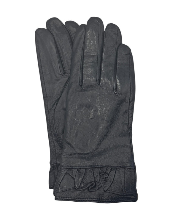 GF1812 RUFFLED EDGE LEATHER GLOVES