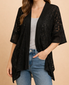 GPK-4337BK LACE KIMONO BLACK