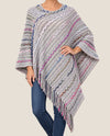 GRACIE 68232 MULTI-COLOR GIVING PONCHO GREY