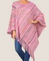 GRACIE 68232 MULTI-COLOR GIVING PONCHO PINK