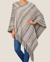 GRACIE 68232 MULTI-COLOR GIVING PONCHO WHITE