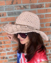 H162 FOLDABLE WIDE BRIM BEACH HAT PINK