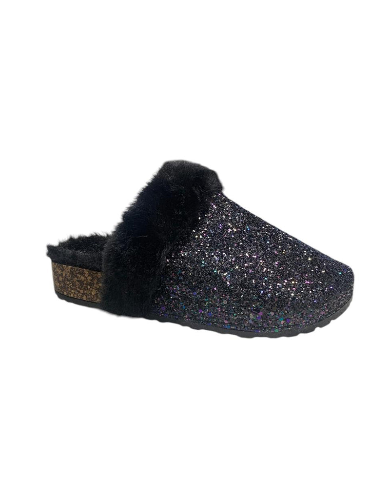 H2K TYROL SPARKLE SLIDE SHOE BLACK