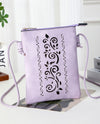 H437 SWIRL LASER CUT CROSSBODY BAG LAVENDER