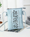 H437 SWIRL LASER CUT CROSSBODY BAG LIGHT BLUE
