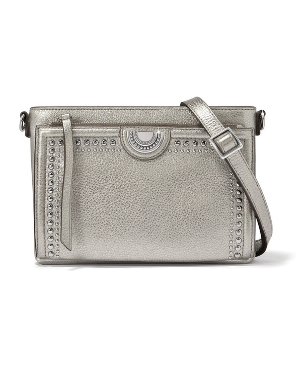 BRIGHTON H4381T JORDYN CROSSBODY ORGANIZER TITANIUM