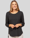 HABITAT 10004 COTTON HIGH LOW TEE black