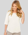 HABITAT 10026 COTTON SEAM ELBOW TEE pearl