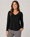 HABITAT 10037 COTTON V-NECK TEE BLACK