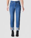 HABITAT 11475 STRETCH DENIM EMBROIDERED CUFF JEAN MEDIUM DENIM