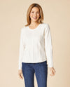 HABITAT 27544 COTTON PEBBLE PRINCESS SEAMED TEE WINTER WHITE