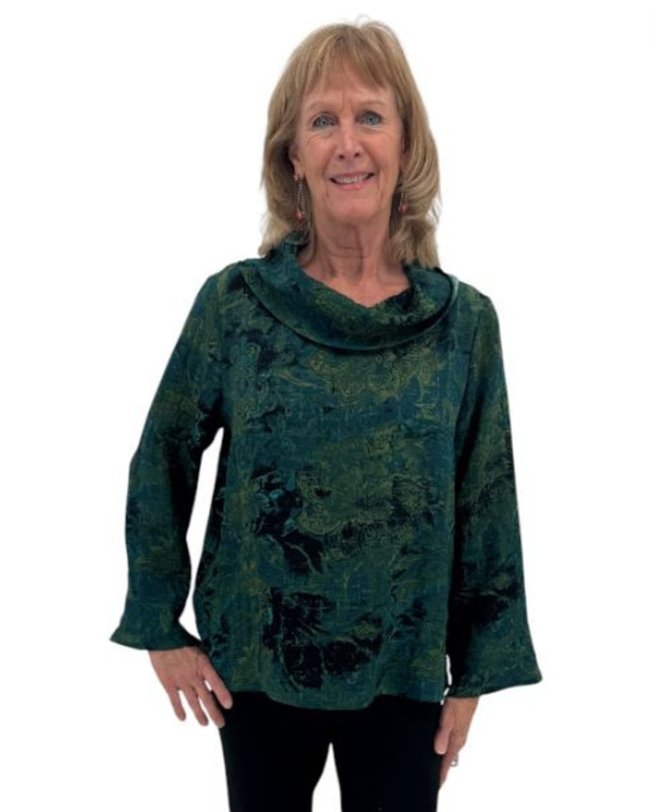 HABITAT 33922 FLORAL FOLIAGE COWL PULLOVER