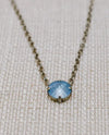 Rachel Marie Designs Harper Single Stone Necklace DENIM IGNITE