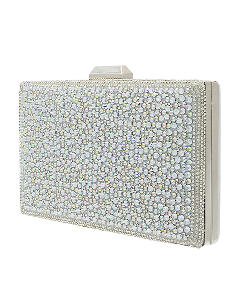 BLOSSOM HB-J203 TOP CLASP CLUTCH SILVER