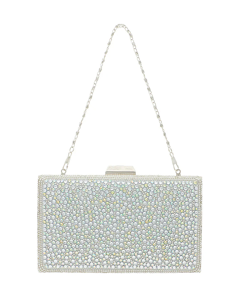 BLOSSOM HB-J203 TOP CLASP CLUTCH SILVER