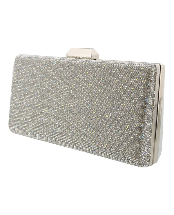 BLOSSOM HB-J20A SHIMMER STONE EVENING BAG SILVER
