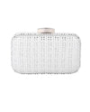 HBG104392 BOX CLUTCH WITH STONES SILVER