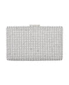HBG104712 RHINESTONE BOX CLUTCH SILVER