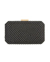 HBG104755 MESH STONE BOX CLUTCH BLACK