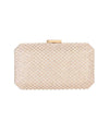 HBG104755 MESH STONE BOX CLUTCH CHAMPAGNE