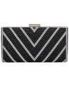 HBG104798 CHEVRON STONE CLUTCH BAG BLACK