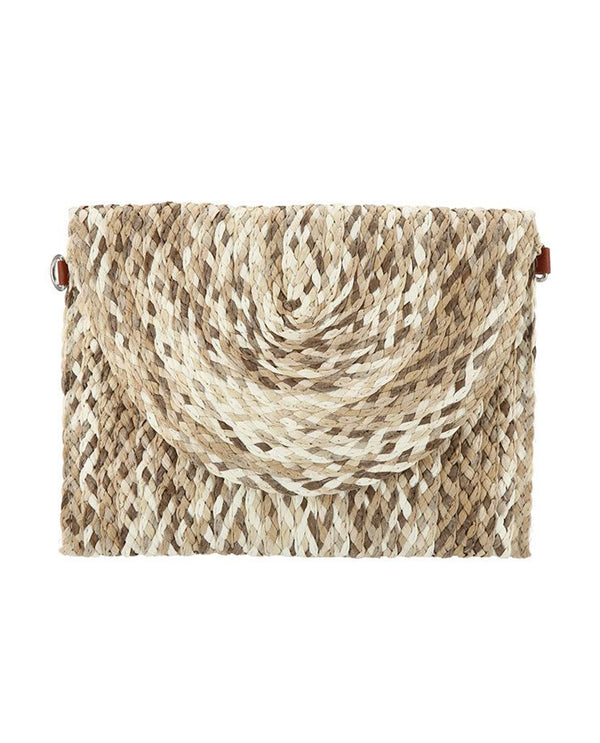 HBG105160 ENVELOPE STRAW BAG BEIGE