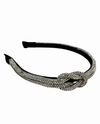 HC25166 SIDE KNOT SPARKLE STONE HEADBAND CLEAR