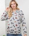 HD-511 HORSE PULLOVER HOODIE light gray
