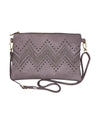 HG267 ZIG ZAG LASER CUT CROSS BODY BAG PINK