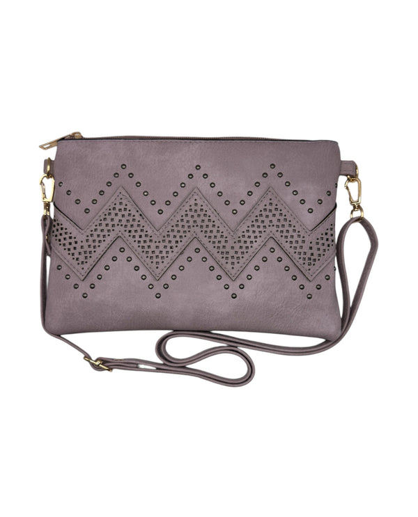 HG267 ZIG ZAG LASER CUT CROSS BODY BAG PINK