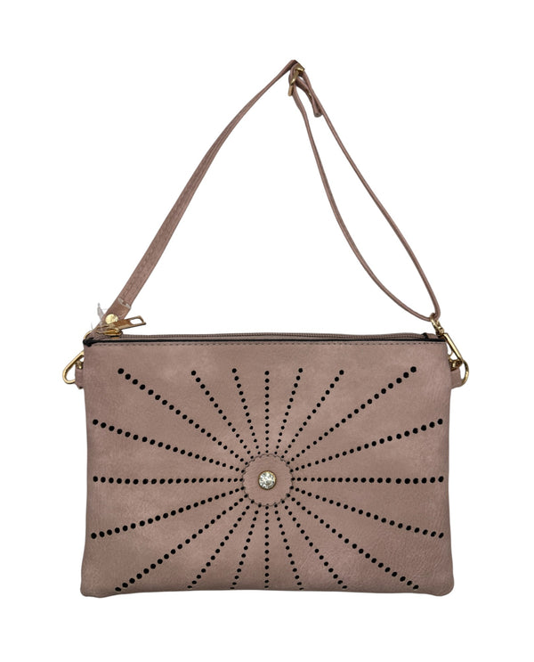 HG268 SUNSHINE LASER CUT CROSS BODY PINK
