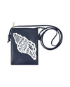 HG323 SEA SHELL LASER CUT CROSSBODY BAG NAVY
