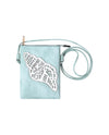 HG323 SEA SHELL LASER CUT CROSSBODY BAG LIGHT BLUE