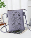 HG442 LARGE DAISY LASER CUT CROSSBODY BAG LAVENDER