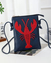 HG443 LOBSTER LASER CUT CROSSBODY BAG NAVY