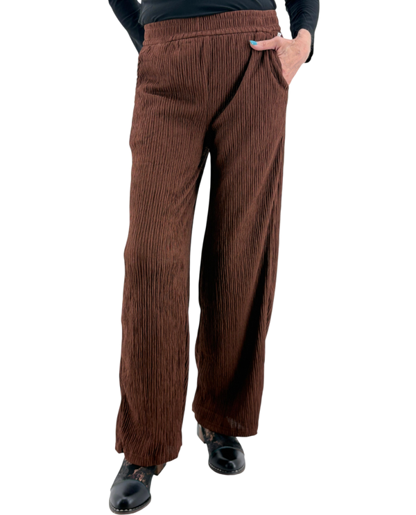 HK07 WIDE LEG FLOWY PANT ESPRESSO