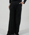 HKG07 RHINESTONE CRINKLE STRAIGHT LEG PANT