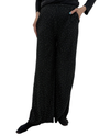 HKG07 RHINESTONE CRINKLE STRAIGHT LEG PANT BLACK