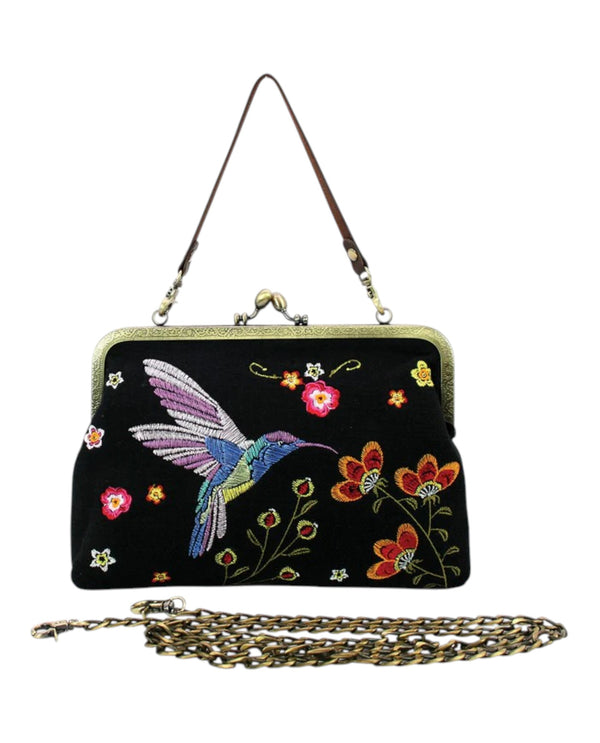 HUMMINGBIRD KISS LOCK BAG 82324CN