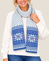 ICELANDIC DREAMY SNOWFLAKE SCARF 76694-F BLUE